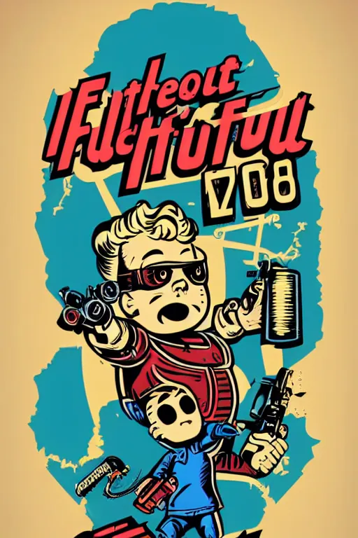 Image similar to fallout 7 6 retro futurist illustration art by butcher billy, sticker, colorful, illustration, highly detailed, simple, smooth and clean vector curves, no jagged lines, vector art, smooth andy warhol style