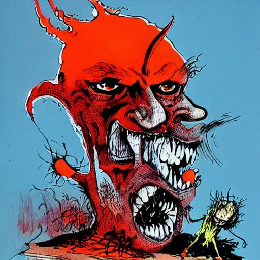 Image similar to the devil by ralph steadman