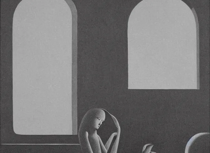 Prompt: imprisoned ancient eldritch female goddess by gertrude abercrombie