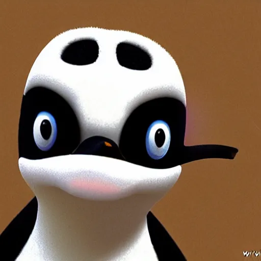 Image similar to pingu in the style of globi