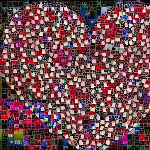 Image similar to photomosaic of king of hearts made of images of hearts