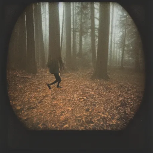 Prompt: blurry Polaroid of a cryptid emerging from the mist