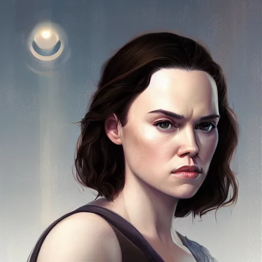 Prompt: portrait of daisy ridley by charlie bowater