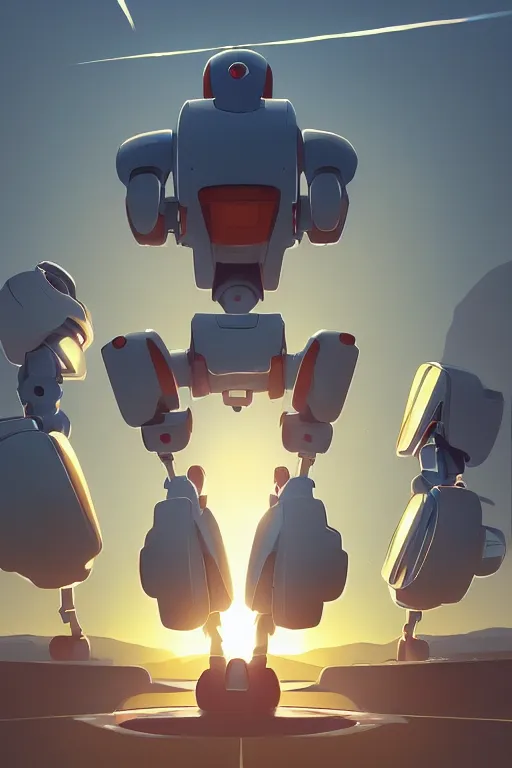 Image similar to metabots medabots medarotto medarot robot minimalist comics, behance hd by jesper ejsing, by rhads, makoto shinkai and lois van baarle, ilya kuvshinov, rossdraws global illumination ray tracing hdr radiating a glowing aura