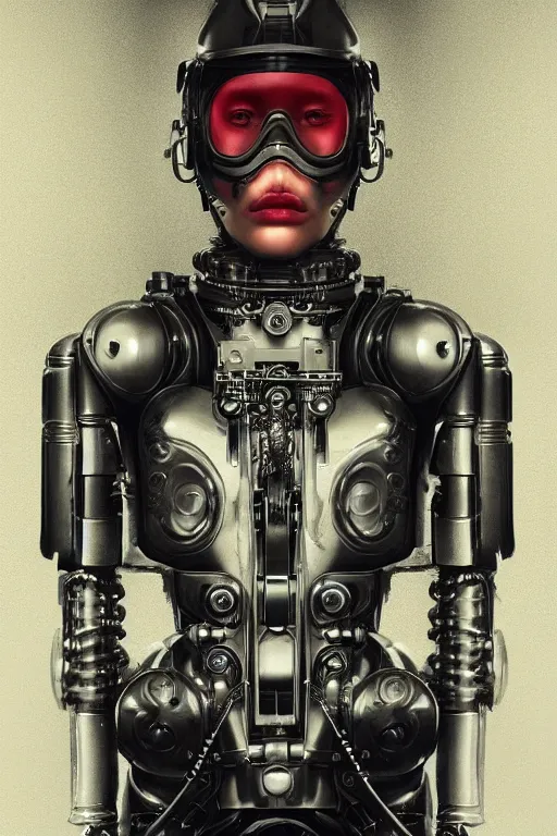 Image similar to a beautiful ultra detailed fine art portrait of a futuristic mechanical cybernetic firefighter cyborg in uniform, by tom bagshaw and anna dittman, studio lighting, firefighter, golden ratio composition, 3 5 mm lens, cybernetic scifi, deep depth of field, artstation, 8 k