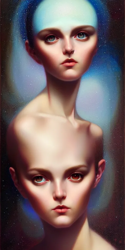 Prompt: time + space + reality, in the style of margaret keane, moebius, tom bagshaw, and waterhouse, cinematic lighting, beautiful, elegant, oil painting,