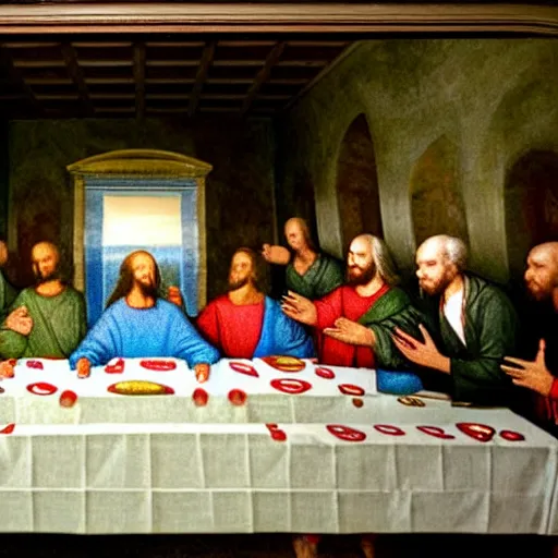 Image similar to Joe Biden last supper