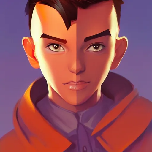 Image similar to face icon stylized minimalist boy wonder, loftis, cory behance hd by jesper ejsing, by rhads, makoto shinkai and lois van baarle, ilya kuvshinov, rossdraws global illumination