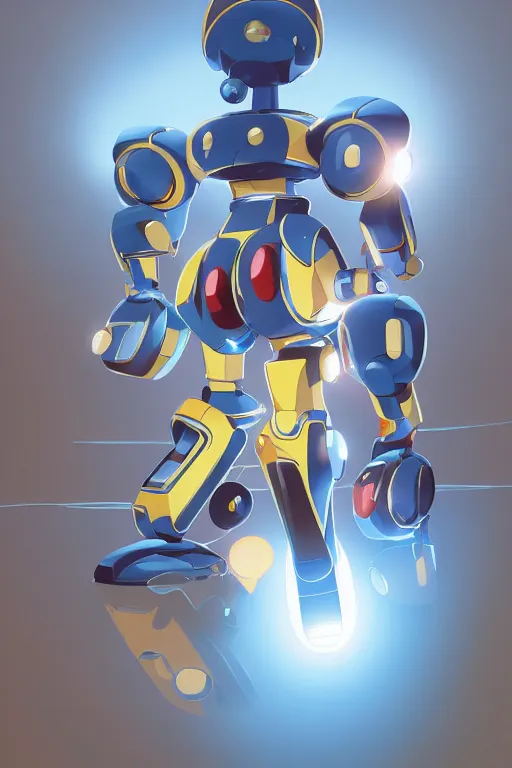 Image similar to metabots medabots medarotto medarot robot minimalist comics, behance hd by jesper ejsing, by rhads, makoto shinkai and lois van baarle, ilya kuvshinov, rossdraws global illumination ray tracing hdr radiating a glowing aura