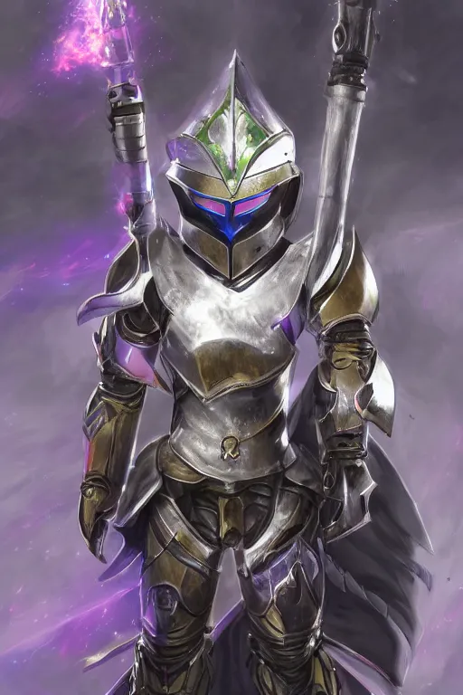 Image similar to helmet armor guardian destiny in witch queen illumination ray tracing hdr fanart arstation by sung choi robot ninja mask and eric pfeiffer and gabriel garza and casper konefal