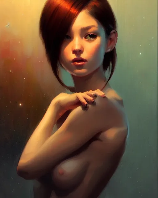 Image similar to a potrait of a space fanstasy cat, fine details. night setting. realistic shaded lighting poster by ilya kuvshinov katsuhiro, artgerm, jeremy lipkin and michael garmash, unreal engine, radiant light, detailed and intricate environment, digital art, trending on art station