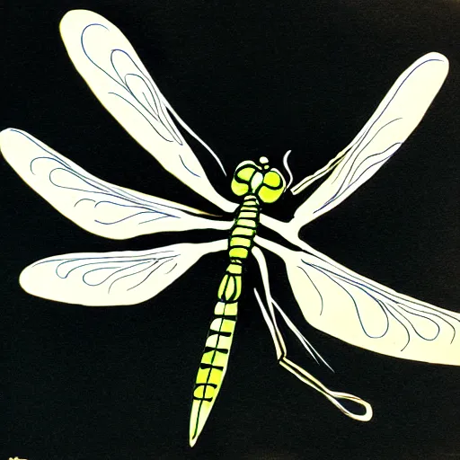 Image similar to dragonfly, ink, xu wei