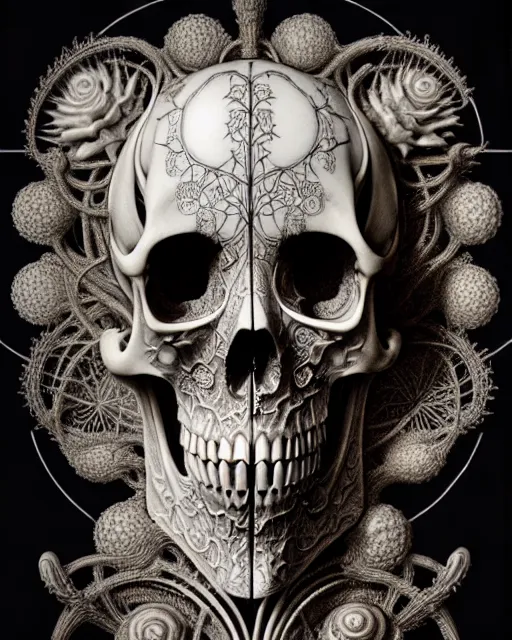 Image similar to art forms of nature by ernst haeckel, memento mori by arthur rackham, ornate antique porcelain beautiful skull mask, ultrasharp, photorealistic, hyperdetailed, octane render, polished, art nouveau, neo - gothic, gothic, intricate ornamental organic filigree, art nouveau botanicals, art forms of nature by ernst haeckel, horizontal symmetry, symbolist, visionary