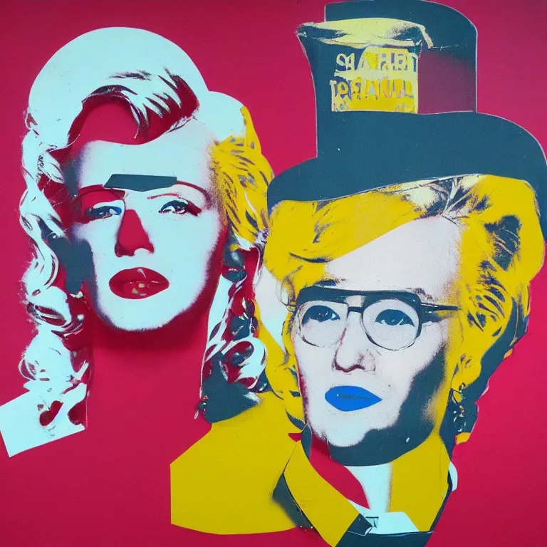 Image similar to Street-art portrait of Andy Warhol in style of Banksy