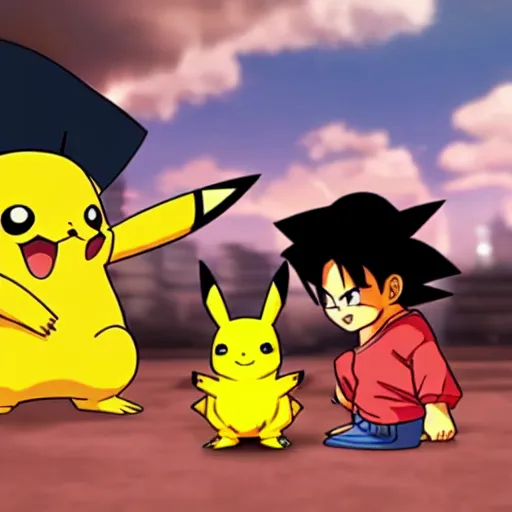 Pew 🎏✨ on X: The pikachufication of goku / X
