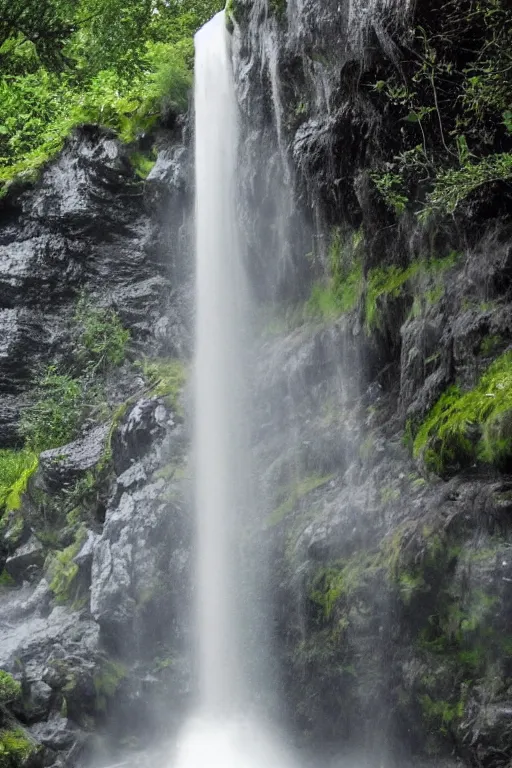 Prompt: hands cupping a waterfall made from the universe