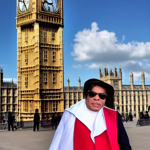 Image similar to juan gabriel visiting big ben