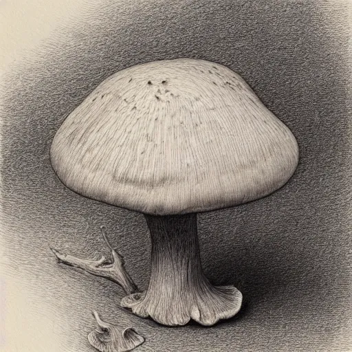 Prompt: a hybrid between a mushroom and a sofa, insanely detailed, studio light, gustav dore, colored pencil