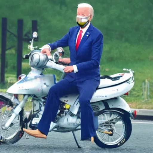 Image similar to joe biden riding sailor moon