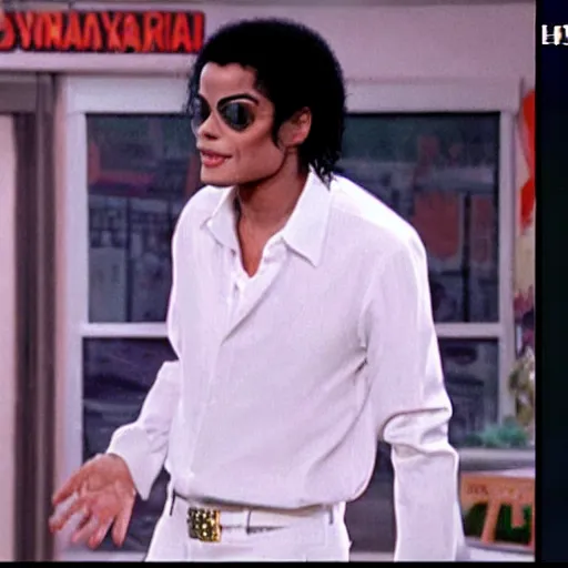 Image similar to michael jackson on an episode of seinfeld