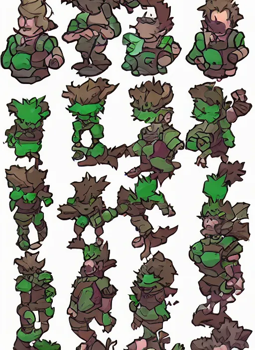 Prompt: walking sprite sheet