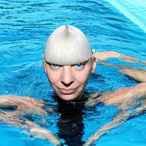 Image similar to Sia Furler swimming