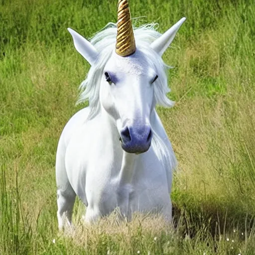 Image similar to a very realistic unicorn