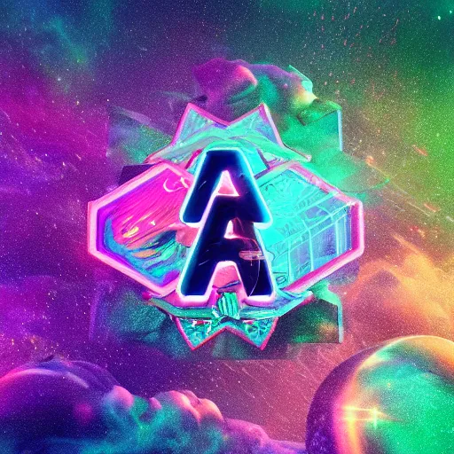 Image similar to a and w vaporwave logo, digital art, cosmic, 3 d high definition, trending on art station, photorealistic, high resolution, 8 k, octane, hyper detailed, insane details, intricate, elite, ornate, elegant trend, highly detailed and intricate, sharp focus, photography, unreal engine