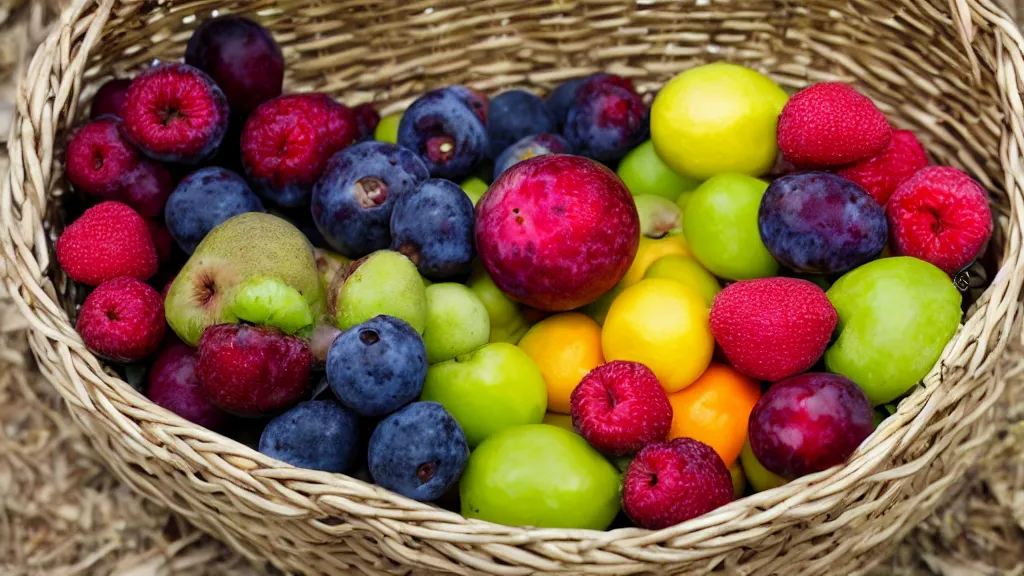 Image similar to a basket of fruites aperture f / 2. 8