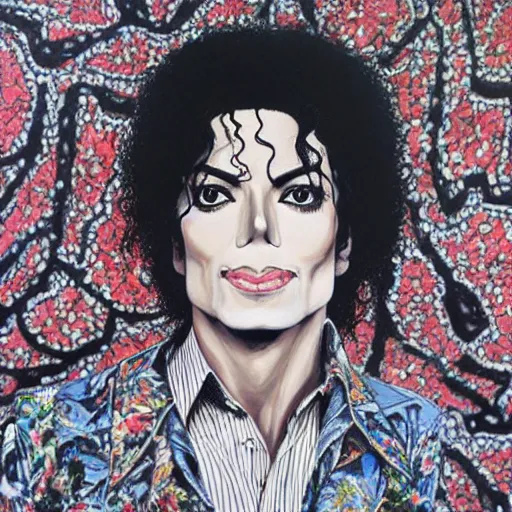 Image similar to a portrait of Michael Jackson in a scenic environment by James Jean, hyperdetailed