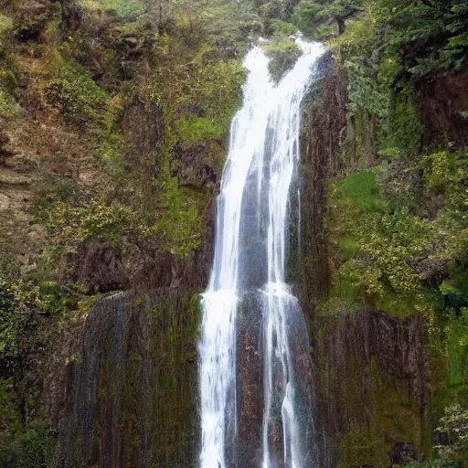 Prompt: a waterfall resembling a bride