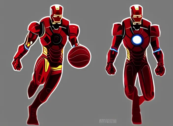 Image similar to basketball sneakers concept of iron man, trending on artstation, smooth, sharp focus