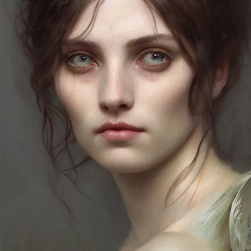 Image similar to a simple face highly detailed, dim volumetric lighting, 8k, post-processing, soft painting, trending on artstation, concept art, smooth, sharp focus, illustration,by Tom Bagshaw and Daniel Gerhartz and Albert Aublet and Lawrence Alma-Tadema and alphonse mucha