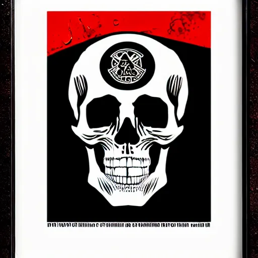 Image similar to punk skull, solo. by shepard fairey