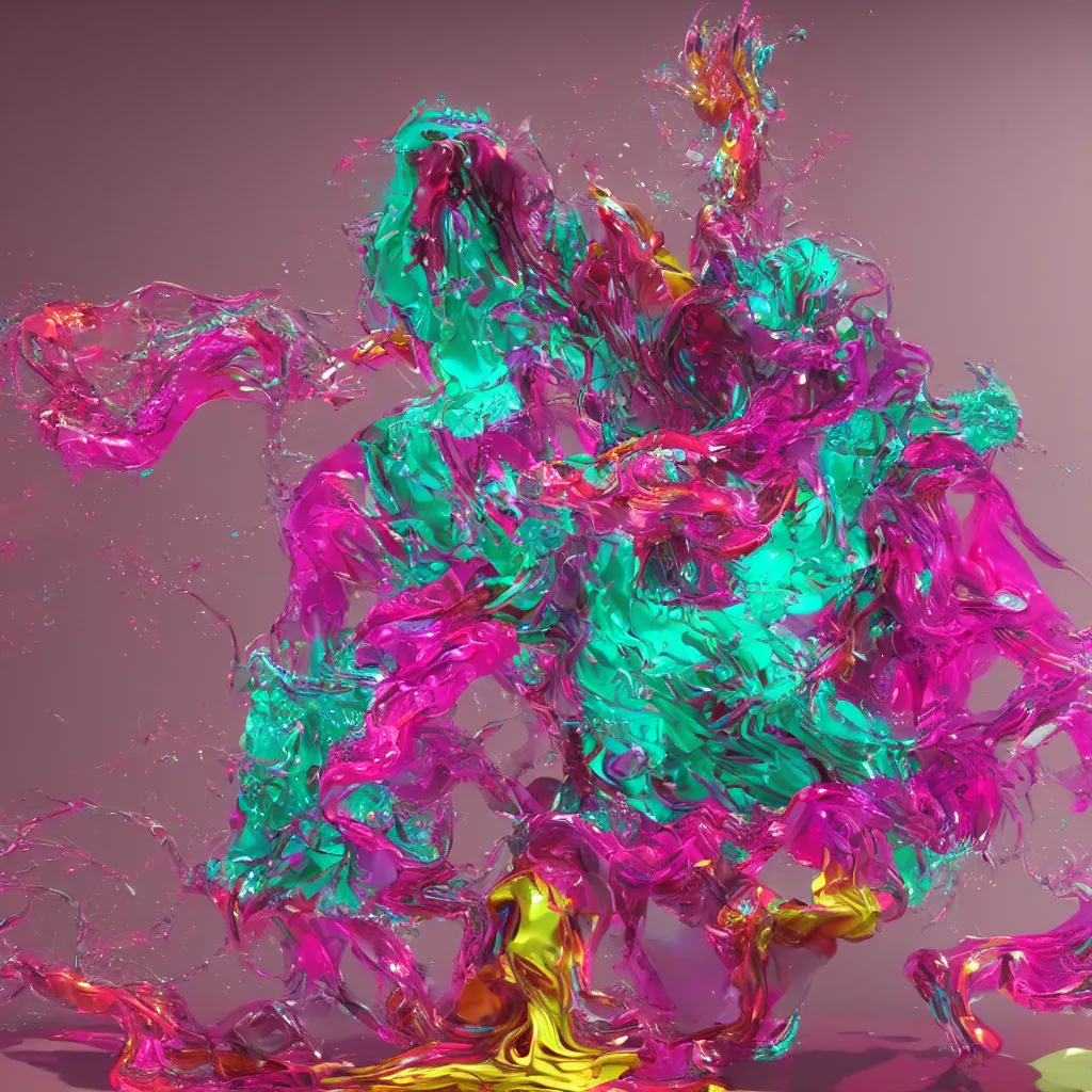 Image similar to painful pleasures by lynda benglis, octane render, colorful, 4 k, 8 k