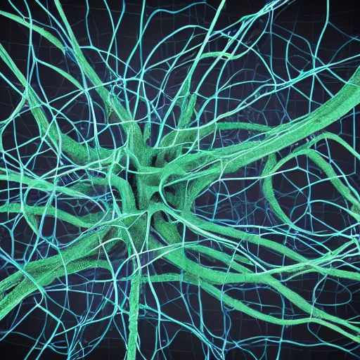 Prompt: 3 d render of neurons connecting and transmitting information