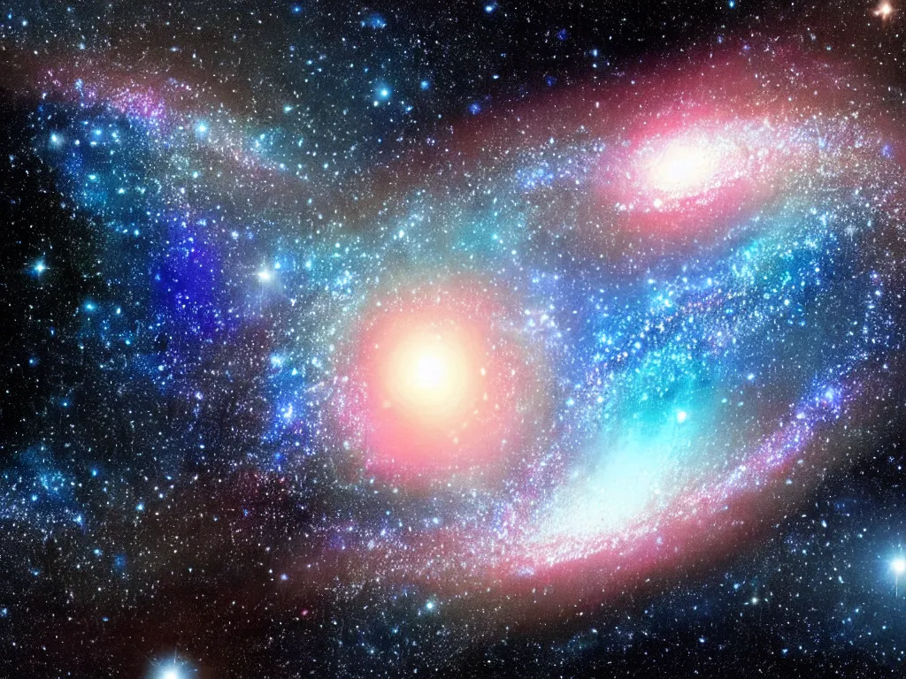 Image similar to realistic galaxy in the shape of an eye