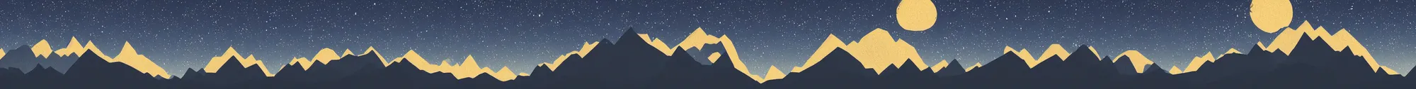 Image similar to mountains, night sky, pixel art, parallax effect