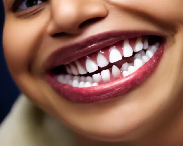 Image similar to a mouth with a lot of white teeth. it is a colgate smile. the smile is charming. a smile built for tv. award winning colgate smile.