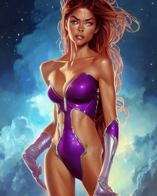 Prompt: ultra realistic illustration, young denise richards as starfire anime, intricate, elegant, highly detailed, digital painting, artstation, concept art, smooth, sharp focus, illustration, art by artgerm and greg rutkowski and alphonse mucha and wlop