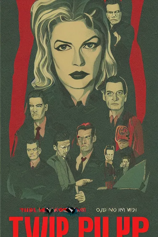 Image similar to Pulp book cover of Twin Peaks artwork by RAB