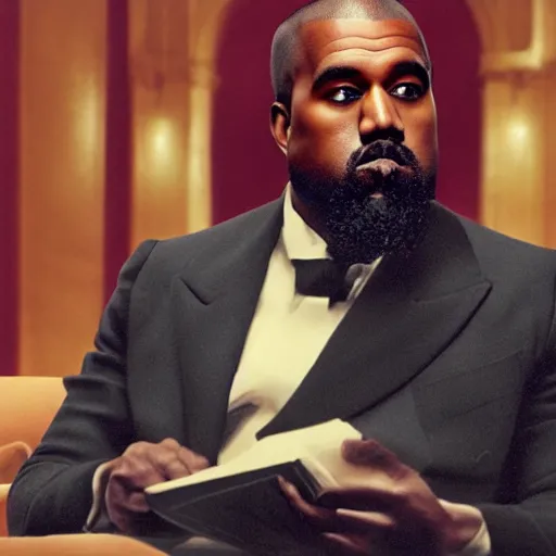 Prompt: kanye playing karl marx in a movie, photo