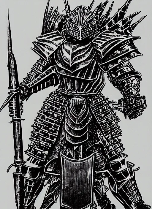 Wrewolf Armored Knight By Kentaro Miura Stable Diffusion Openart