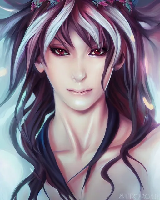 Image similar to beautiful portrait of a Druid who looks like Raynare, High School DXD anime character design by Ross Tran, artgerm detailed, soft lighting