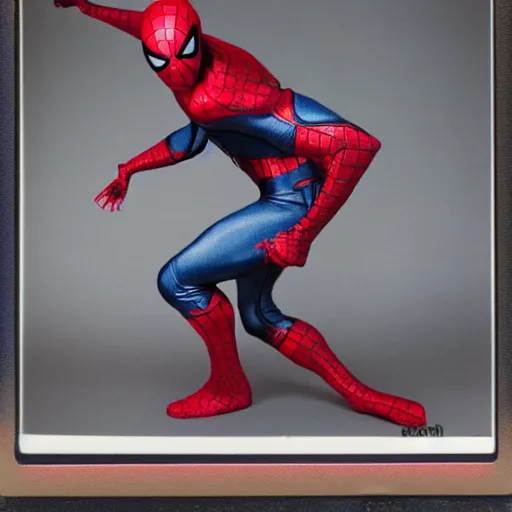 Image similar to a single iron man and spider - man hybrid, dslr, polaroid