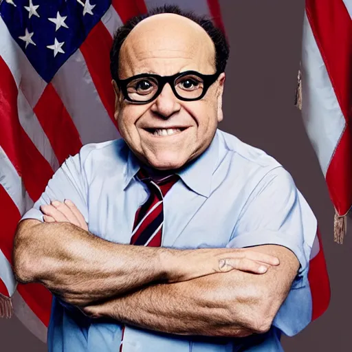 Prompt: Official portrait of US president Danny Devito