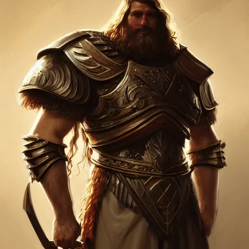 Image similar to portrait of a formal noble! barbarian giant, imperial royal elegant clothing, elegant, rule of thirds, extremely detailed, striking, beautiful, artstation, concept art, matte, digital painting, sharp focus, art by greg rutkowski, cover by artgerm