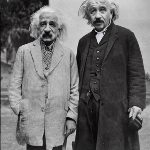 Prompt: Albert Einstein with anime girl