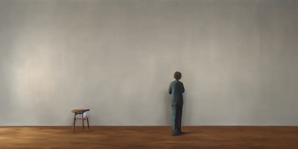 Prompt: a room wall with pictures on the wall in the artwork by tim eitel