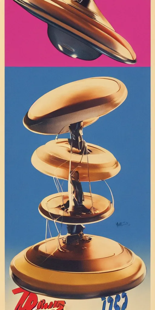 Image similar to 1 9 8 0 s movie posters about flying saucers